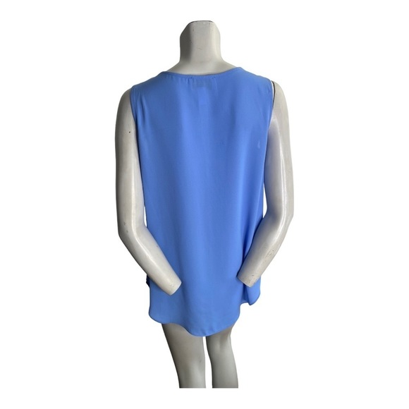 Joseph Ribkoff Chiffon Keyhole Neckline Double Layer Sleeveless Blouse Size 10 - Picture 3 of 9